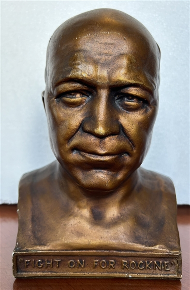 VINTAGE KNUTE ROCKNE CHALKWARE BUST