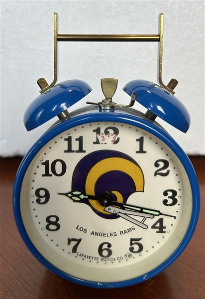 VINTAGE NFL LOS ANGELES RAMS ALARM CLOCK