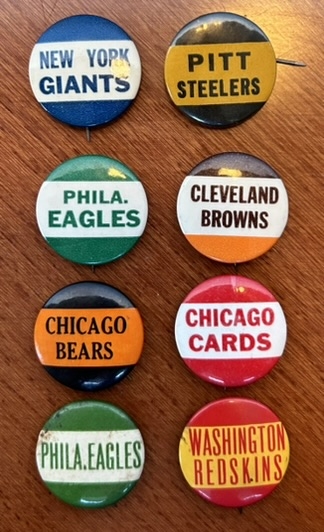 VINTAGE LOT OF 8 NFL TEAM PINS