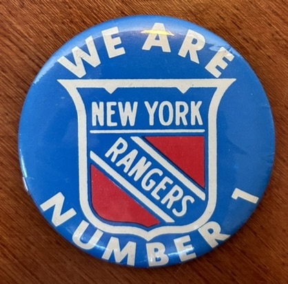 VINTAGE NEW YORK RANGERS WE ARE NUMBER 1 PIN