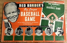 VINTAGE RED BARBER "BIG LEAGUE BASEBALL GAME" w/DODGERS & YANKEES PLAYERS
