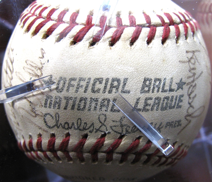 1975 HOUSTON ASTROS TEAM (22) SIGNED BASEBALL w/CA