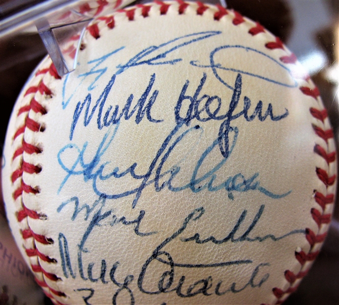 1996 ANGELS TEAM (22) SIGNED BASEBALL w/CAS