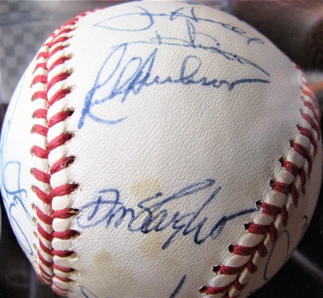 1996 ANGELS TEAM (22) SIGNED BASEBALL w/CAS