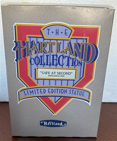 SAFE AT SECOND  HARTLAND STATUE w/BOX & COA