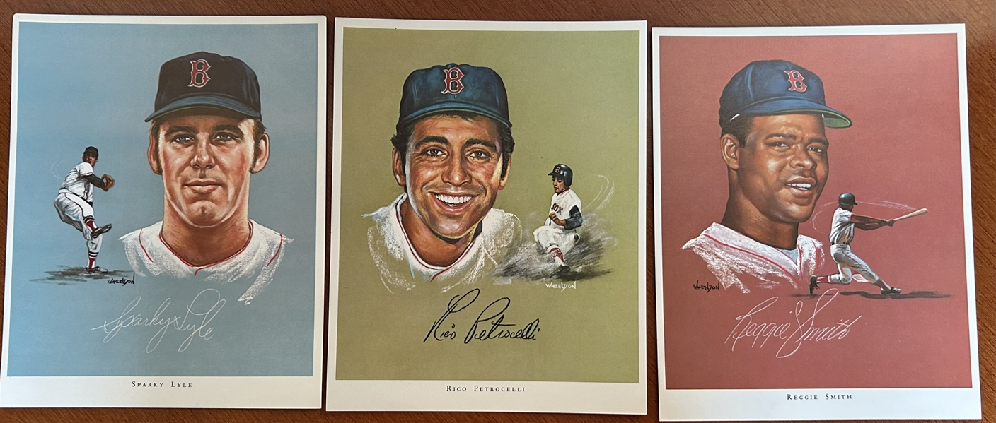 1968 BOSTON RED SOX WHEELDON PORTRAITS- COMPLETE SET OF 12