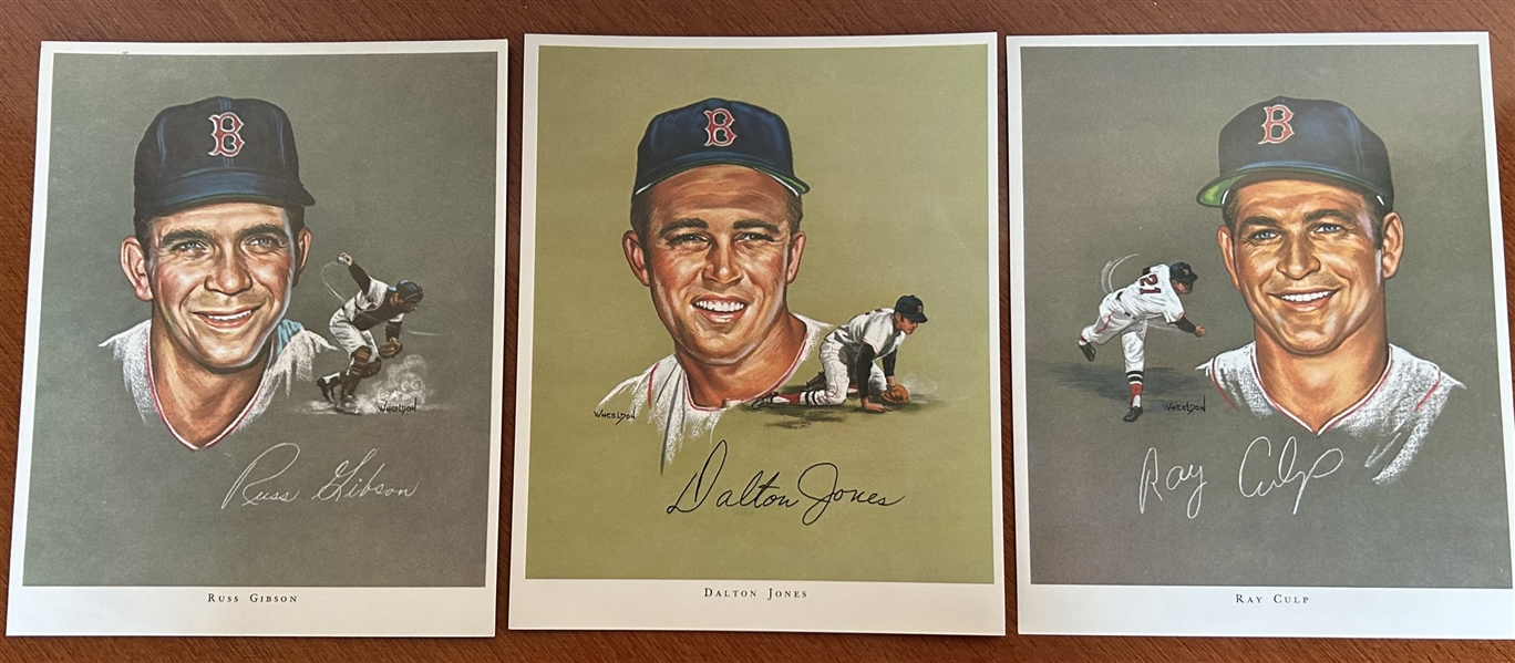 1968 BOSTON RED SOX WHEELDON PORTRAITS- COMPLETE SET OF 12