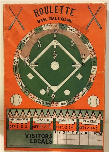 1929 ROULETTE BASE BALL GAME - MUST SEE!