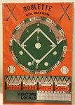 1929 ROULETTE BASE BALL GAME - MUST SEE!