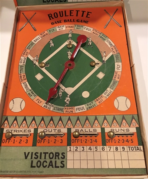 1929 ROULETTE BASE BALL GAME - MUST SEE!