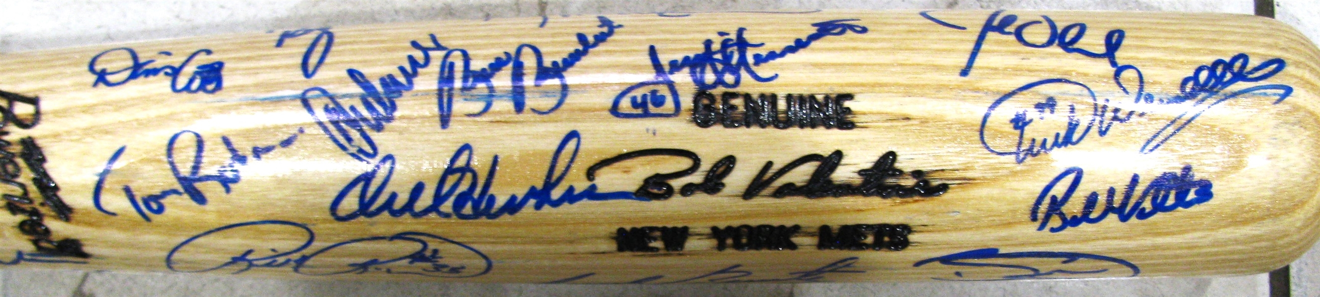 NEW YORK METS 30+ SIGNED BAT - HENDERSON & PIAZZA w/JSA