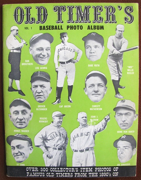 1961 OLD TIMER'S BASEBALL PHOTO ALBUM MAGAZINE