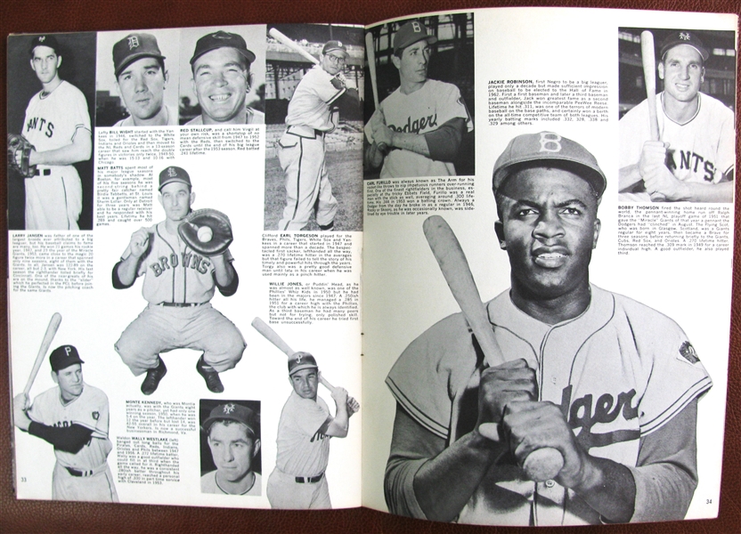 1963 OLD TIMER'S BASEBALL PHOTO ALBUM MAGAZINE w/JACKIE ROBINSON