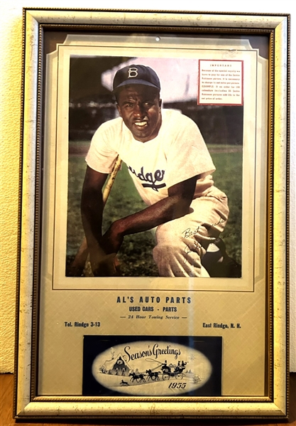 1955 JACKIE ROBINSON SALESMAN SAMPLE CALENDAR