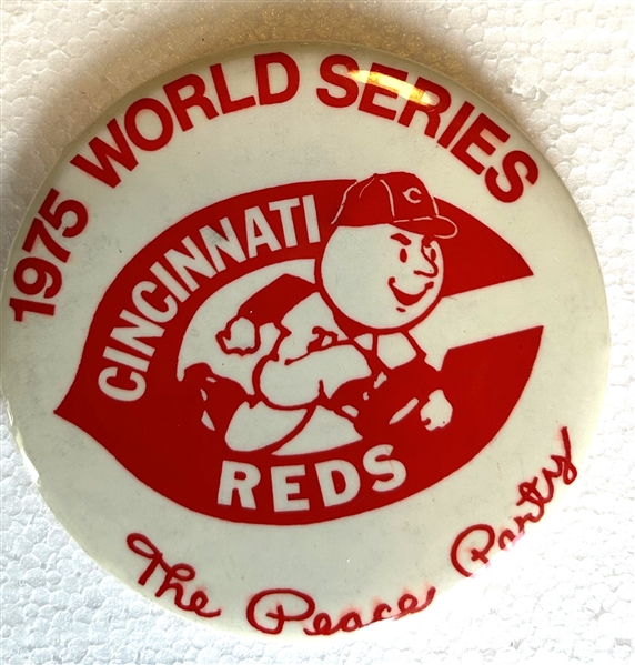 1975 WORLD SERIES PINS - REDS & RED SOX