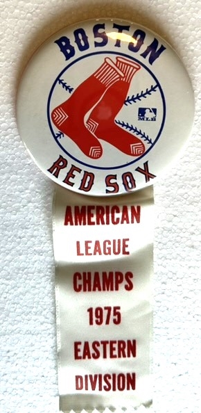 1975 WORLD SERIES PINS - REDS & RED SOX