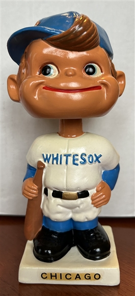 60's CHICAGO WHITE SOX WHITE BASE BOBBING HEAD