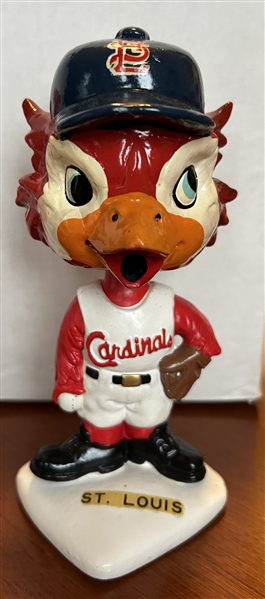 60's ST. LOUIS CARDINALS WHITE BASE BOBBING HEAD