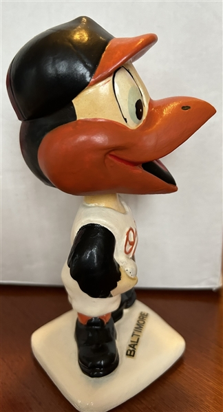 60's BALTIMORE ORIOLES WHITE BASE BOBBING HEAD