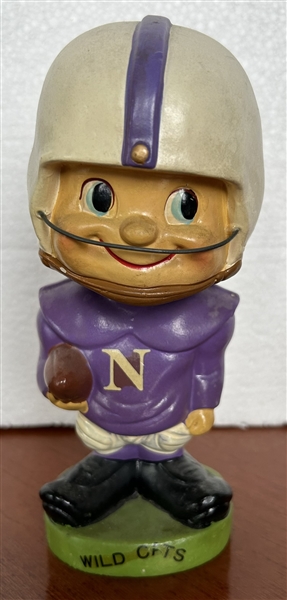 60's NORTHWESTERN WILDCATS FOOTBALL BOBBING HEAD