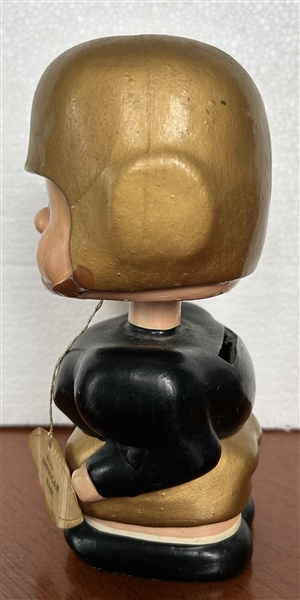 60's ALL-AMERICAN FOOTBALL BOBBING HEAD / BANK w/HANG TAG