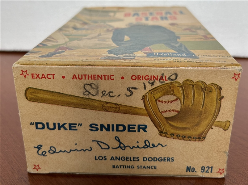 50's/60's DUKE SNIDER HARTLAND STATUE w/BOX & TAG