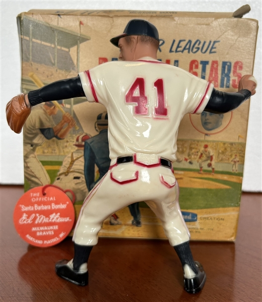 50's/60's EDDIE MATHEWS HARTLAND STATUE w/BOX & TAG