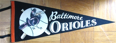 50s BALTIMORE ORIOLES PENNANT