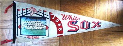 1968 CHICAGP WHITE SOX PHOTO PENNANT