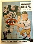 11/24/63 N.Y. JETS vs K.C. CHIEFS PROGRAM - GAME CANCELED DUE TO KENNEDY ASSASSINATION