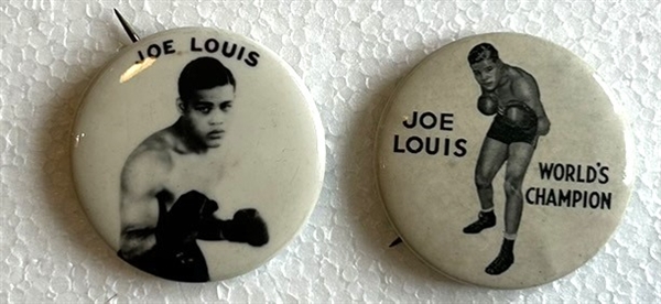 VINTAGE JOE LOUIS WORLD's CHAMPION PINS - 2