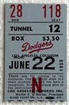1959 LOS ANGELES DODGERS TICKET STUB- KOUFAX KOs 16