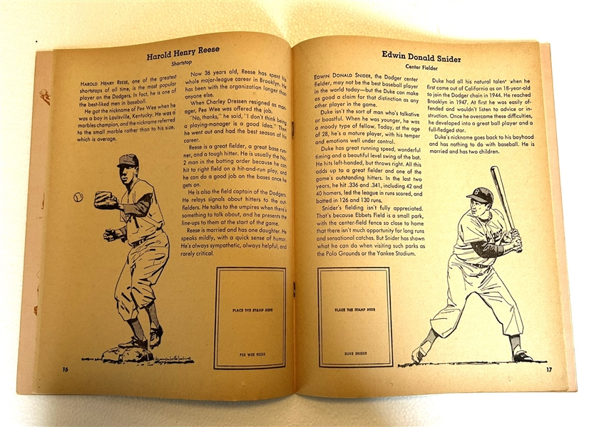 1955 BROOKLYN DODGERS STAMP BOOK w/KOUFAX ROOKIE