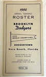 1956 BROOKLYN DODGERS "SPRING TRAINING" ROSTER BOOKLET