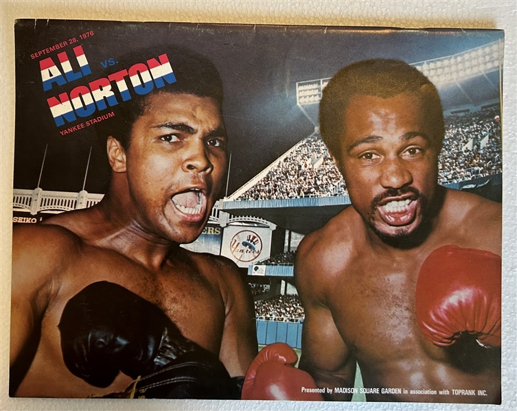 1976 MUHAMMAD ALI vs KEN NORTON PROGRAM @ YANKEE STADIUM