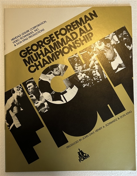 1974 MUHAMMAD ALI vs GEORGE FOREMAN PROGRAM 