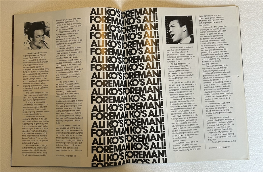 1974 MUHAMMAD ALI vs GEORGE FOREMAN PROGRAM 