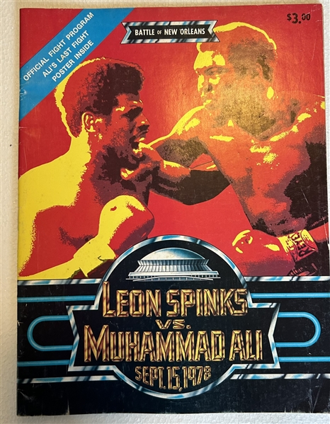 1978 MUHAMMAD ALI vs LEON SPINKS PROGRAM