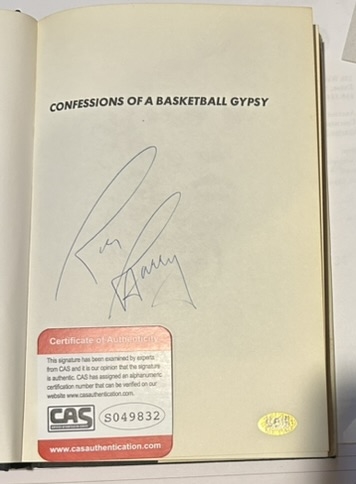 RICK BARRY AUTOGRAPHED BOOK w/CAS COA