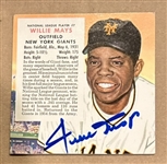 WILLIE MAYS SIGNED "1955 RED MAN" CARD w/JSA COA