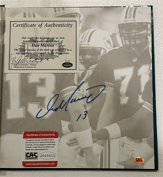 1996 DAN MARINO SIGNED BOOK w/CAS COA