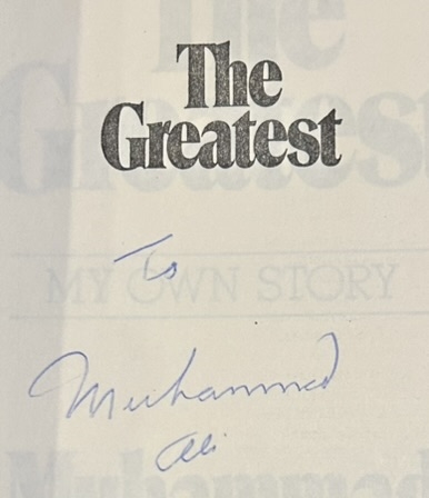 MUHAMMAD ALI THE GREATEST AUTOGRAPHED BOOK w/JSA LOA