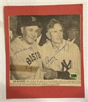 1949 CASEY STENGEL / JOE MCCARTHY SIGNED NEWSPAPER PHOTO w/CAS COA