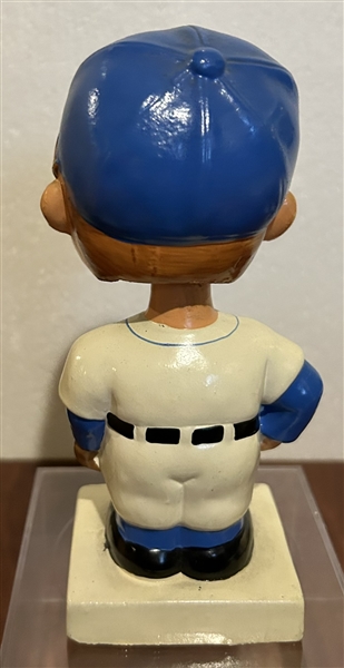 60's LOS ANGELES DODGERS WHITE BASE BOBBING HEAD-w/CHEST DECAL