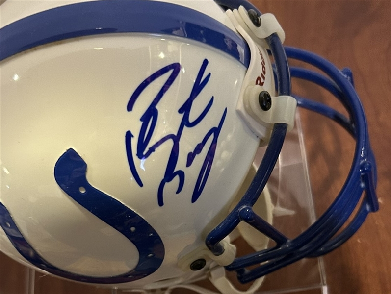 PEYTON MANNING SIGNED mini HELMET w/CAS COA