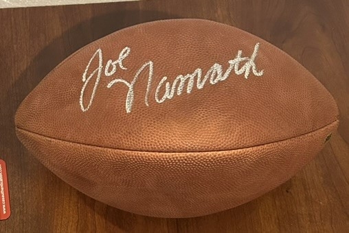 JOE NAMATH SIGNED FOOTBALL w/CAS COA