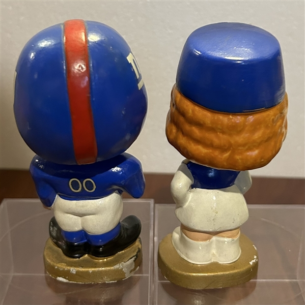 60's NEW YORK GIANTS KISSING PAIR BOBBING HEADS 