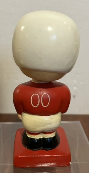 60's CFL OTTOWA ROUGH RIDERS mini BOBBING HEAD-RED UNIFORM