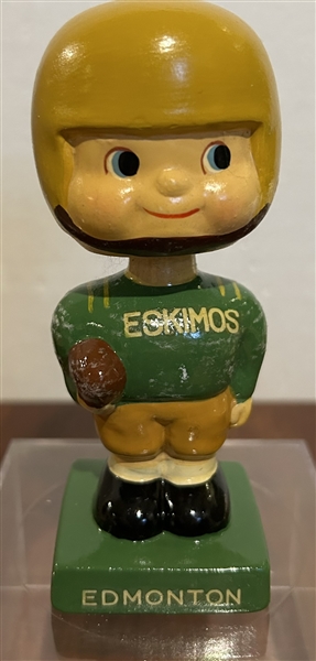 60's CFL EDMONTON ESKIMOS mini BOBBING HEAD