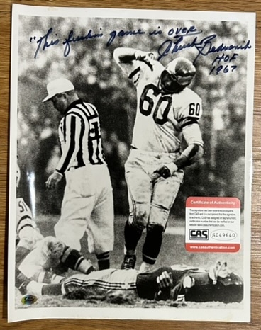 CHUCK BENARIK SIGNED 11 X 14 PHOTO w/MUST SEE INSCRIPTION